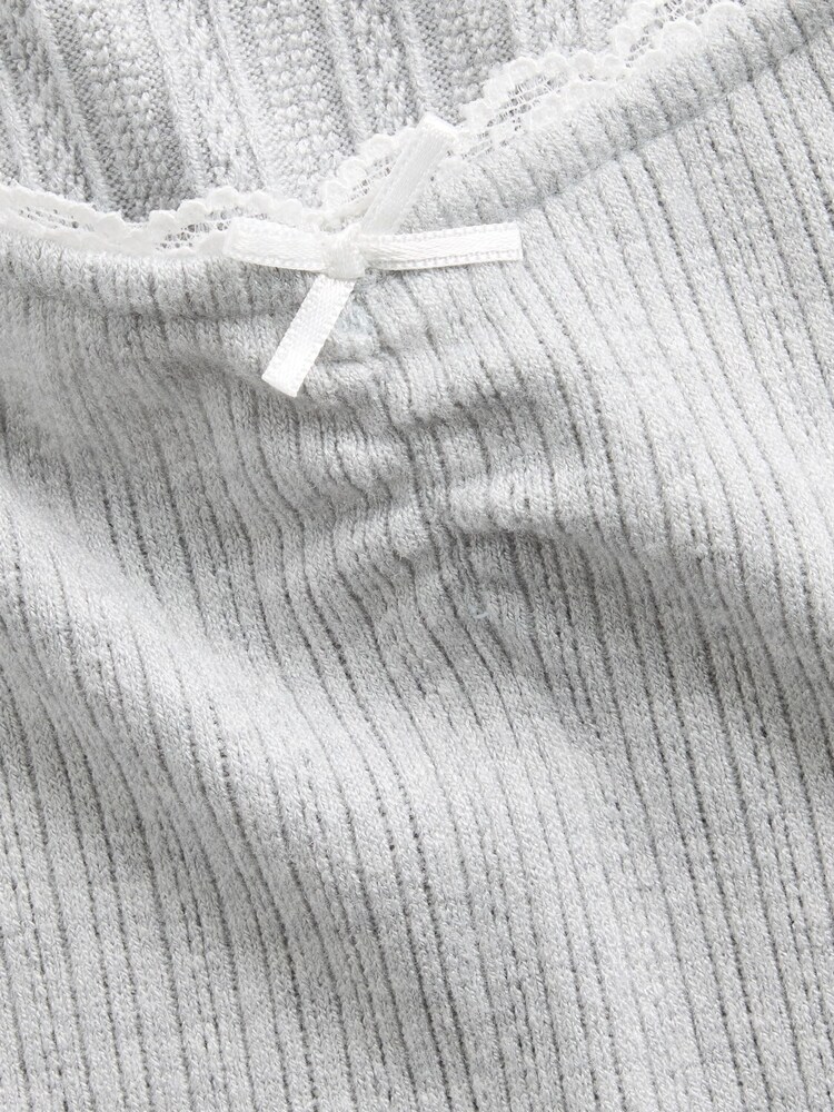 Gap Grey Pointelle Rib Long Sleeve Dress (4-13yrs) - Image 5 of 5