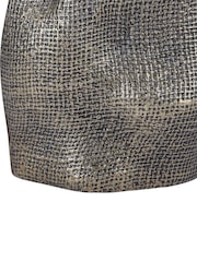 Libra Interiors Antique Brass Gold Molten Weave Small Vase - Image 6 of 7