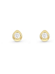 Beaverbrooks Gold 9ct Yellow Diamond Stud Earrings - Image 2 of 4