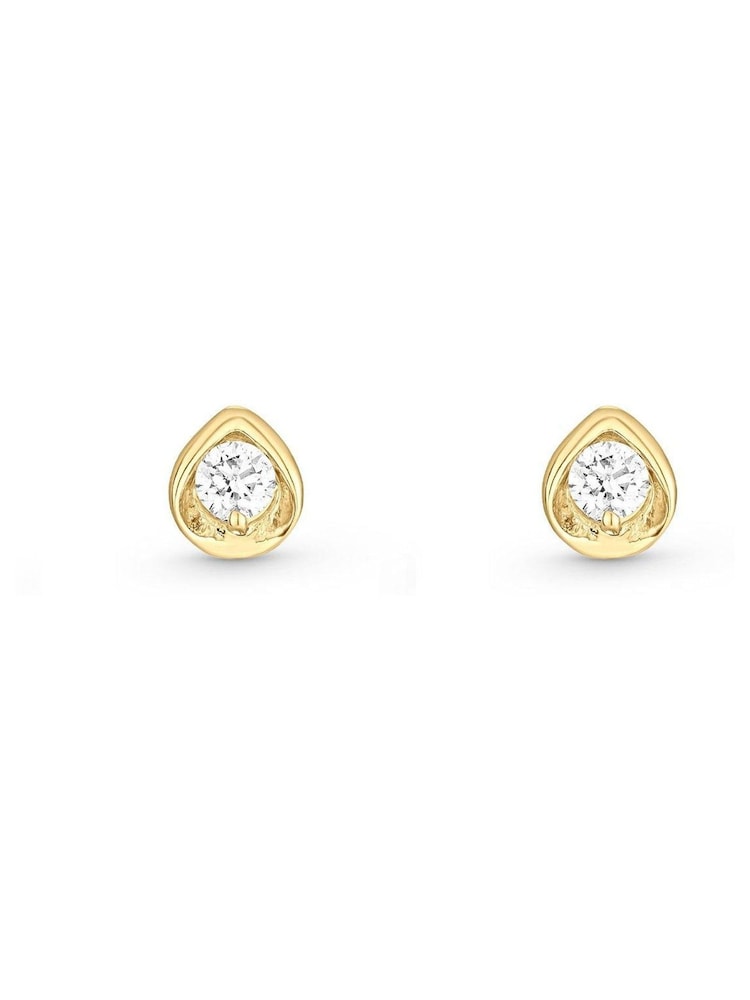 Beaverbrooks Gold 9ct Yellow Diamond Stud Earrings - Image 2 of 4 Beaverbrooks Gold 9ct Yellow Diamond Stud Earrings - Image 2 of 4