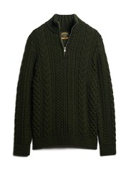 Superdry Green Vintage Jacob Henley Jumper - Image 4 of 6