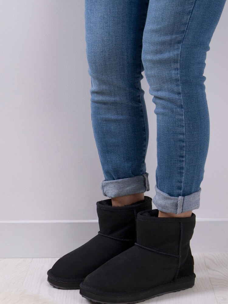 Just Sheepskin™ Black Ladies Mini Classic Boots - Image 1 of 5