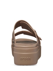 Crocs Brown Brooklyn Buckle Sandals - Image 2 of 5