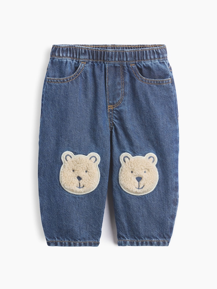 Gap Brannan Bear Patch Pull-On Jeans (0-24mths) - Image 1 de 3