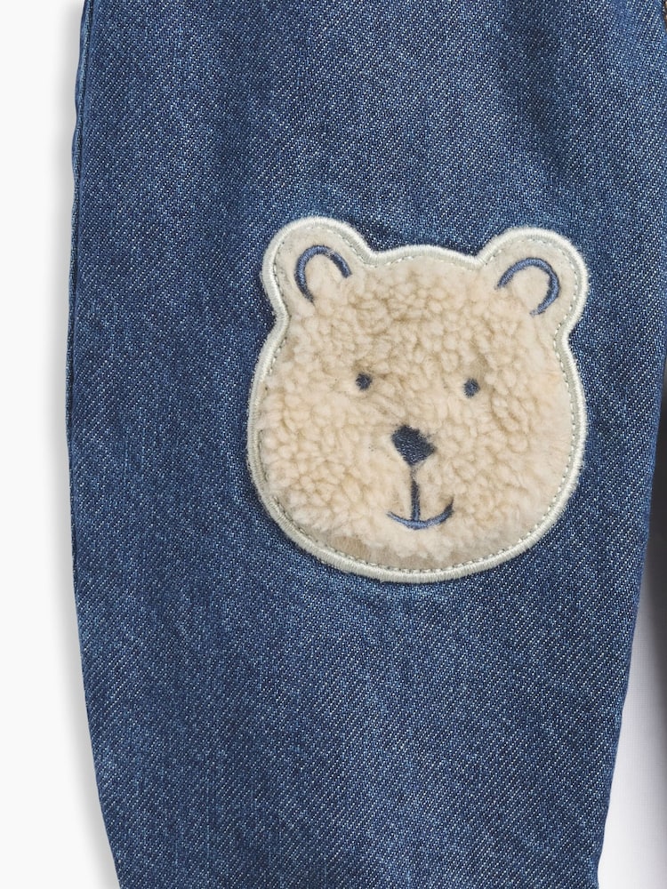 Gap Brannan Bear Patch Pull-On Jeans (0-24mths) - Image 3 de 3