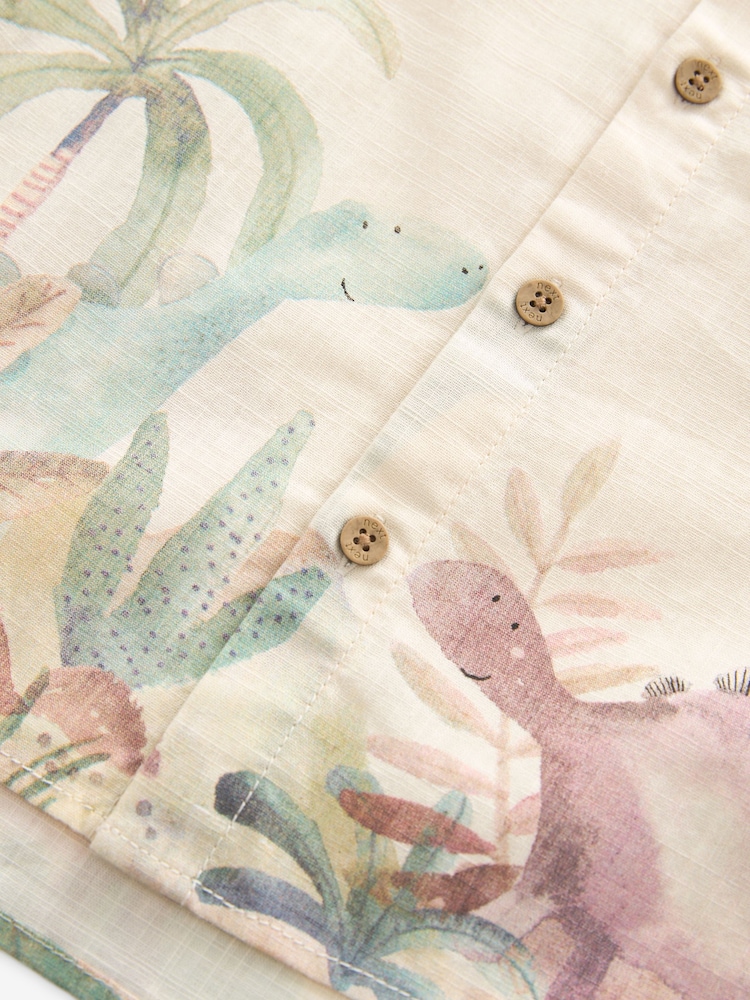 Neutral Short Sleeve Printed Shirt (3mths-7yrs) - Image 5 of 5
