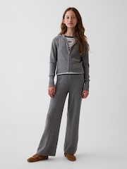 Grå - Gap CashSoft Wide-Leg Knitted Trousers (4-13yrs) - Bild 3 av 5