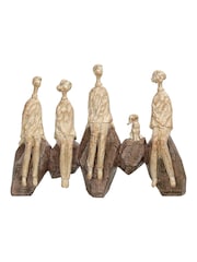 Libra Interiors Brown Ellington Seated Forms Family of 5 - Image 2 of 6