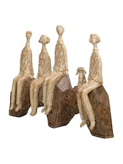 Libra Interiors Brown Ellington Seated Forms Family of 5 - Image 3 of 6