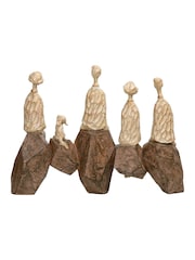 Libra Interiors Brown Ellington Seated Forms Family of 5 - Image 4 of 6