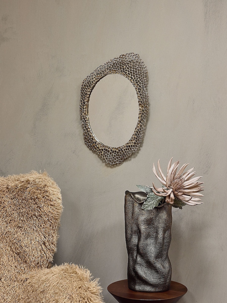 Libra Interiors Gold Miel Cast Aluminium Large Mirror - Image 1 of 7 Libra Interiors Gold Miel Cast Aluminium Large Mirror - Image 1 of 7