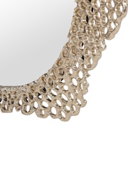 Libra Interiors Gold Miel Cast Aluminium Large Mirror - Image 6 of 7