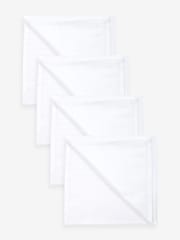 White 100% Cotton Muslin Baby Cloths 4 Pack - Image 1 of 3