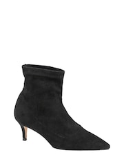 Ravel Dark Black Imi Suede Sock Ankle Boots - Image 1 of 4