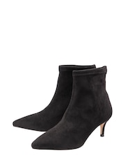 Ravel Dark Black Imi Suede Sock Ankle Boots - Image 2 of 4