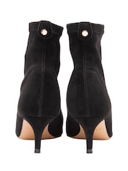 Ravel Dark Black Imi Suede Sock Ankle Boots - Image 3 of 4