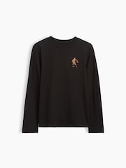 Gap Black Basketball Graphic Long Sleeve T-Shirt (4-13yrs) - Image 1 of 3