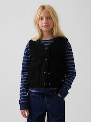 Svart - Gap Sherpa Gilet (4-13yrs) - Bilde 1 av 6