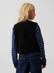 Svart - Gap Sherpa Gilet (4-13yrs) - Bilde 2 av 6