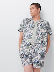 Barbour® Olive Green Hindle Printed Short Sleeve Shirt - Image 4 of 5
