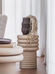 Libra Interiors Cream Palais Side Table - Image 1 of 6