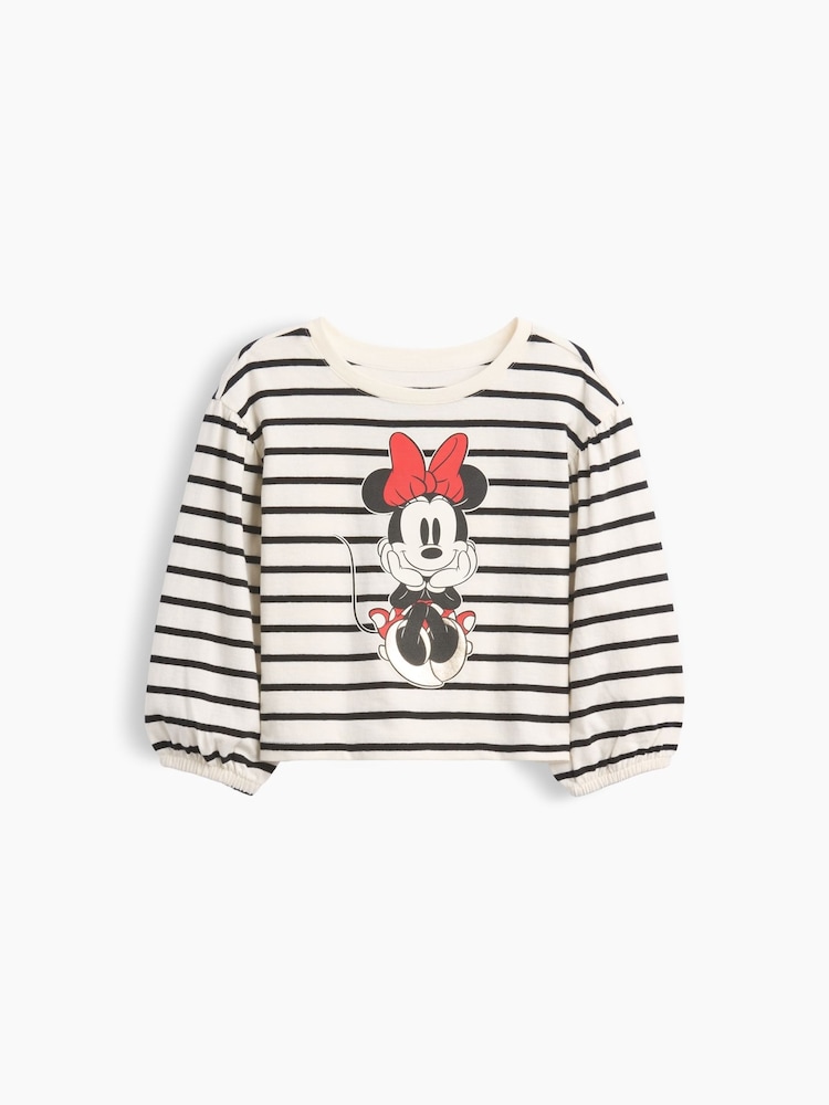 Gap White Minnie Mouse Disney Stripe Long Sleeve T-Shirt (6mths-5yrs) - Image 1 of 3 Gap White Minnie Mouse Disney Stripe Long Sleeve T-Shirt (6mths-5yrs) - Image 1 of 3