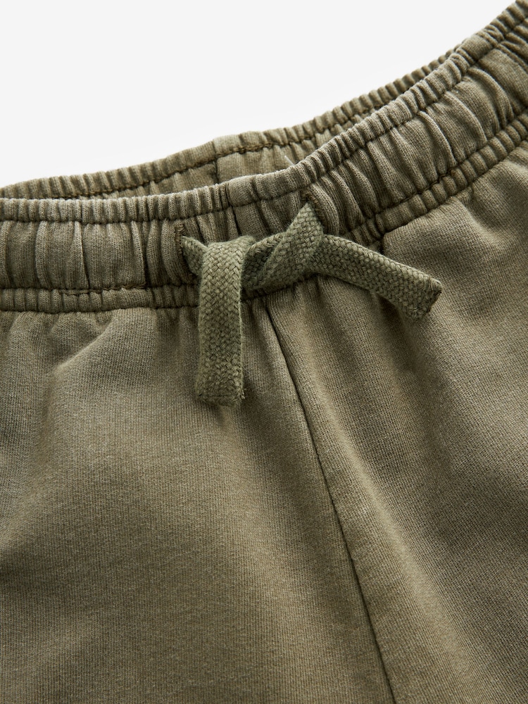 Khaki Green Relaxed Washed Jersey Shorts (3-16yrs) - Image 3 of 3
