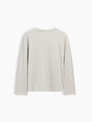 Gap Grey American Football Graphic Long Sleeve T-Shirt (4-13yrs) - Image 2 of 3