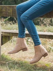 Novo Natural Regular Fit Dacre Flat Ankle Chelsea Boots - Image 1 of 4