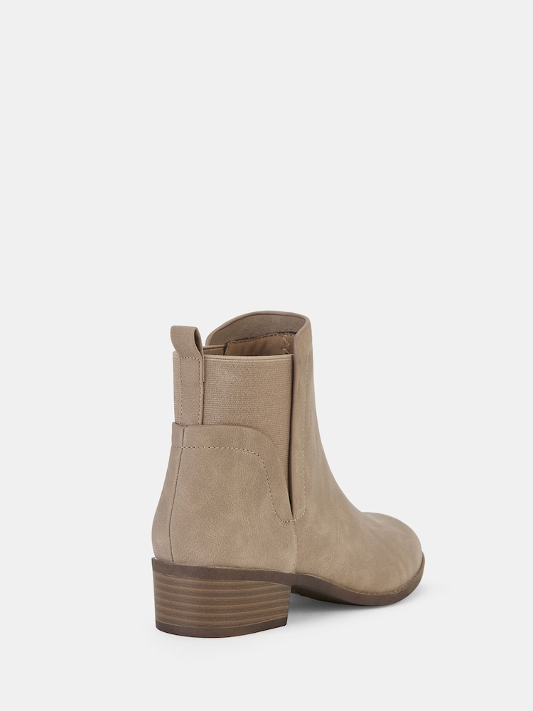 Novo Natural Regular Fit Dacre Flat Ankle Chelsea Boots - Image 4 of 4