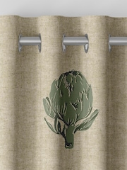 Emily Bond Fern Green Globe Made to Measure 100% Cotton Curtains - Image 7 of 9