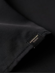 Superdry Black 100% Cotton Satin Mock Neck Mini Dress - Image 5 of 5