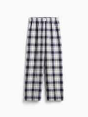 Gap Navy & White Check Flannel Pyjama Bottoms (6-13yrs) - Image 5 of 6