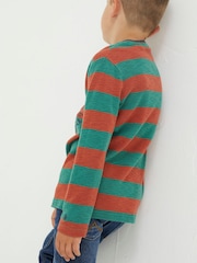 FatFace Orange Dinosaur Long Sleeve Sweat Top - Image 2 of 4