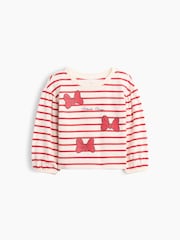 Gap Red Disney Stripe Long Sleeve T-Shirt (6mths-5yrs) - Image 1 of 2