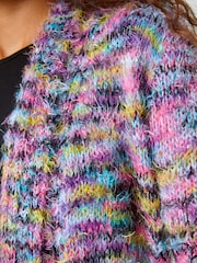 Roman Purple Fluffy Longline Cosy Cardigan - Image 6 of 6