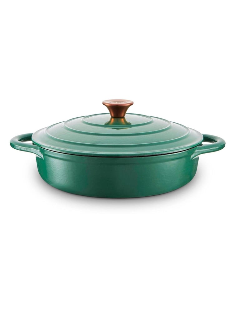 Fonderie Barbary and Oak 28cm/2.5L Plat à gratin peu profond en fonte - Image 1 sur 10