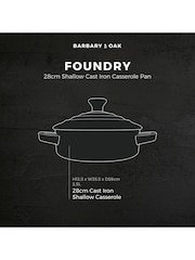 Fonderie Barbary and Oak 28cm/2.5L Plat à gratin peu profond en fonte - Image 9 sur 10