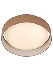 Searchlight White Laurel Brown LED Flush Ceiling Light - Image 2 of 3