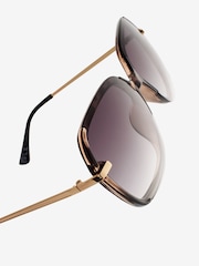 Tortoiseshell Brown Lens Detail Large Sunglasses - Image 6 of 6