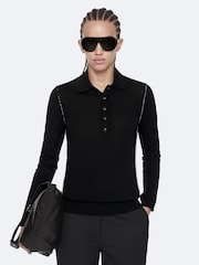 Μαύρο - AllSaints Martel Polo Shirts - Εικόνα 1 από 8