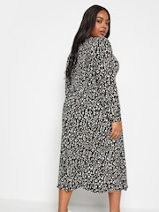Yours Curve Black Animal Print Midaxi Dress - Image 2 of 4