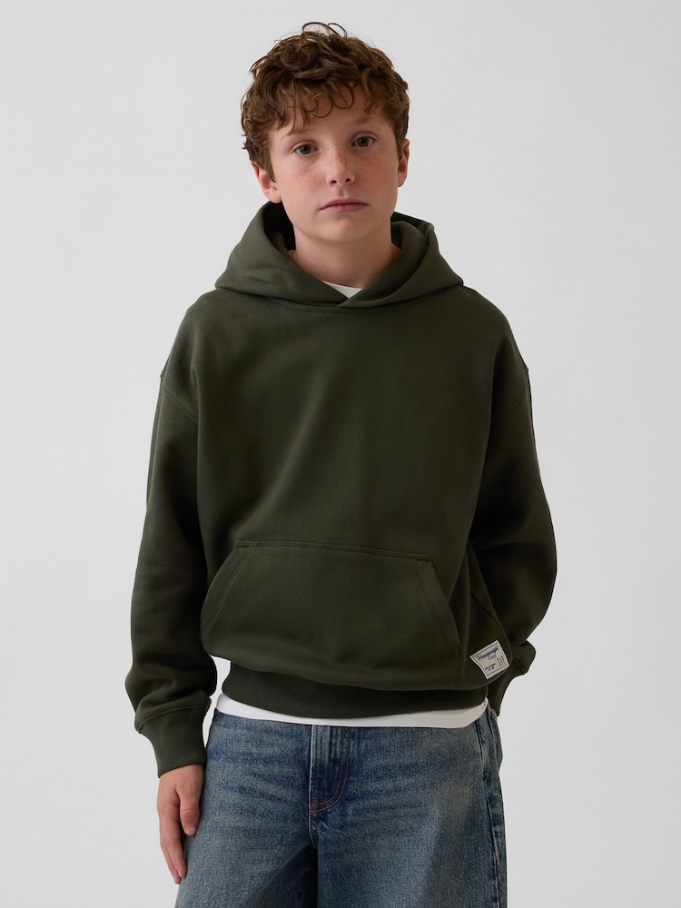 Grønn - Gap Heavyweight Relaxed Hoodie (4-13yrs) - Bilde 1 av 5