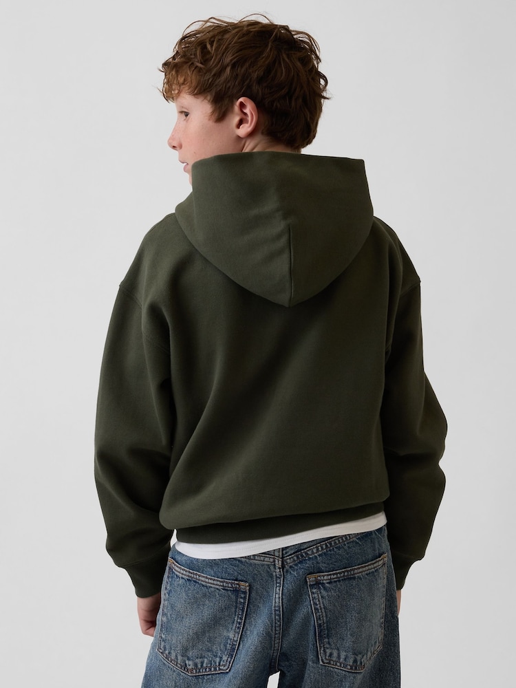 Grønn - Gap Heavyweight Relaxed Hoodie (4-13yrs) - Bilde 2 av 5