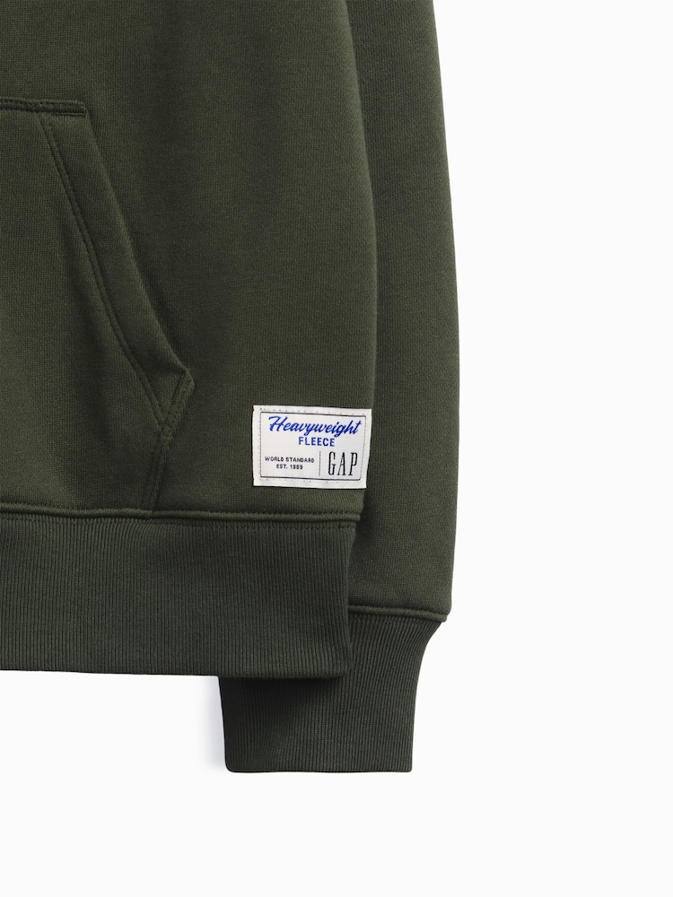 Grønn - Gap Heavyweight Relaxed Hoodie (4-13yrs) - Bilde 5 av 5