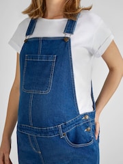 JoJo Maman Bébé Light Wash Boyfriend Maternity Denim Dungarees - Image 5 of 5