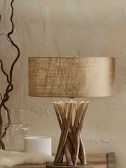 Pacific Natural Derna Driftwood & Natural Jute Table Lamp - Image 1 of 1