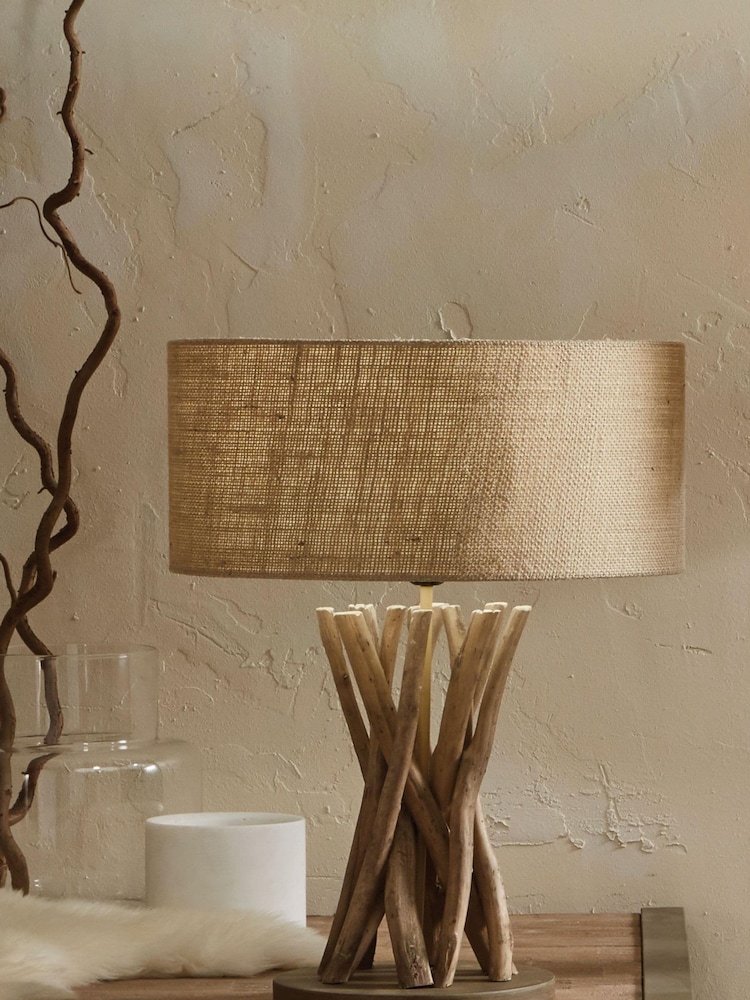 Pacific Natural Derna Driftwood & Natural Jute Table Lamp - Image 1 of 1