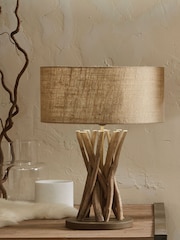 Pacific Natural Derna Driftwood & Natural Jute Table Lamp - Image 1 of 1