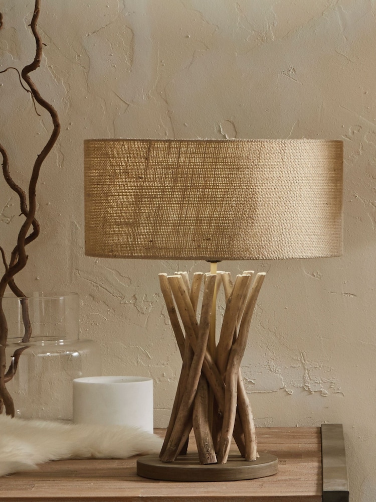 Pacific Natural Derna Driftwood & Natural Jute Table Lamp - Image 1 of 1